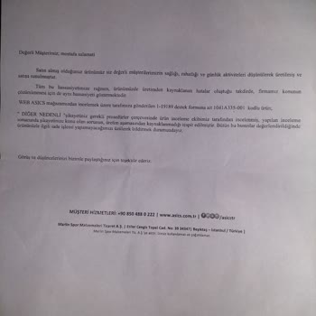 Asics Türkiye Ayakkabılarının Kalitesizliğinden Şikayetçiyim