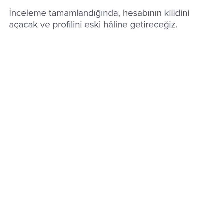 Tinder Selfie İnceleme Altında Hatası