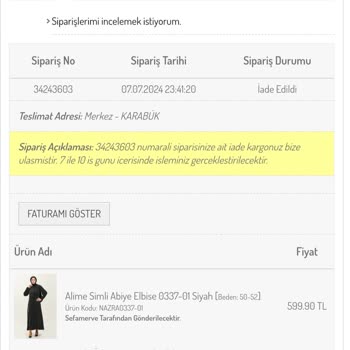 Sefamerve İade Parası Yatmadı