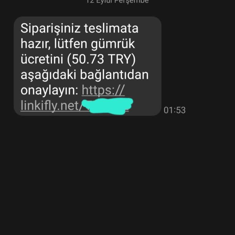 E-ticaret Marka Taklidiyle Dolandırıcılık Gümrük Ücreti Yanıltmacası