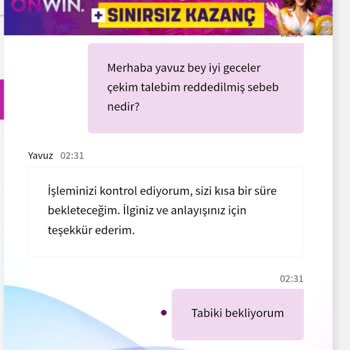 Onwin Bahis Sitesi Deneme Bonusundan Kazandığım Parayı Vermiyor.