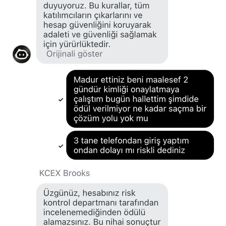 Kcex Ödül Vaatlerini Yerine Getirmiyor