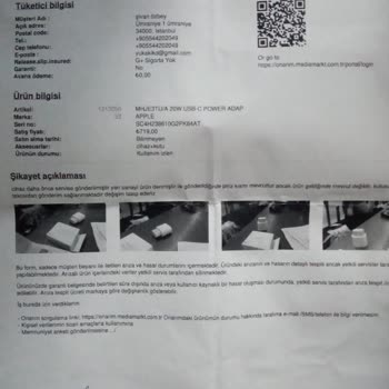 Media Markt İPhone Adaptör Yan Sanayi Diye Tamir Edilmedi