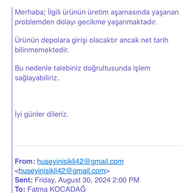 Tiamob Sipariş İn Teslim Edilmemesi