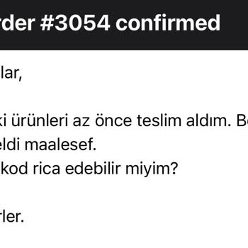 Salty People Satış Sonrası Asla Ulaşılamayan Marka :( Order #3054