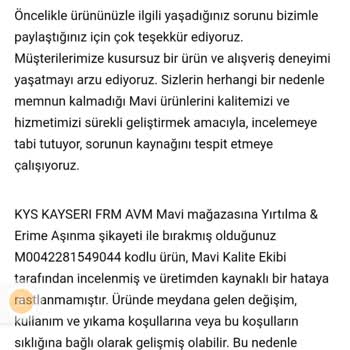 Mavi Den Aldığım Ürün