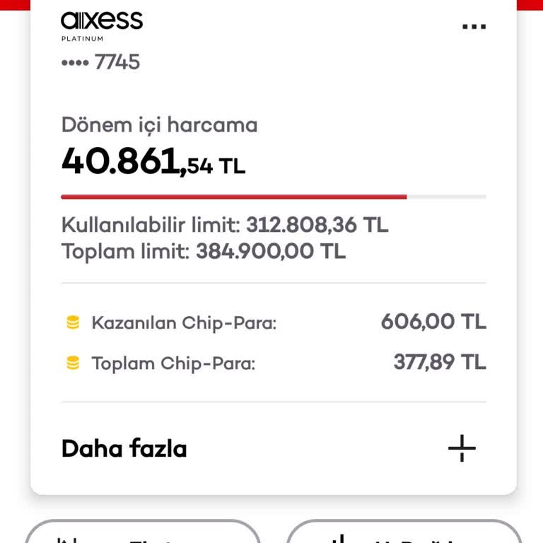 Akbank Axess Chip Paramı Sildi