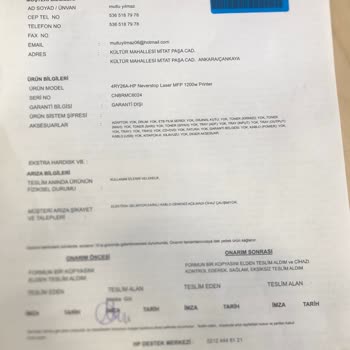 HP Servis Süresi Uzunluğu