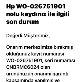 HP Servis Süresi Uzunluğu