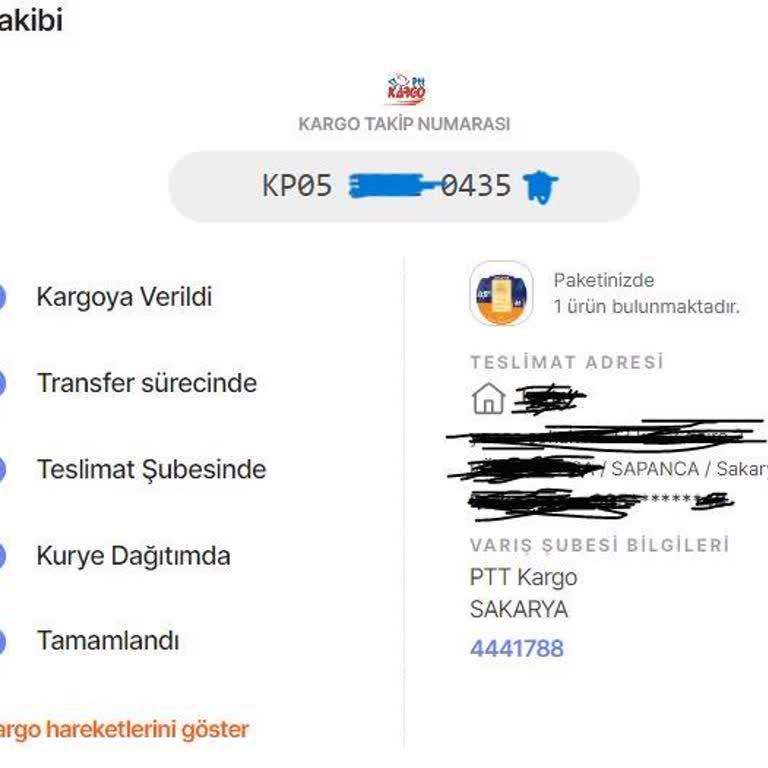PttAVM Sakarya - Sapanca PTT Kargo (alıcıya Ulaşmadan Ürün Teslim Ettiler.)