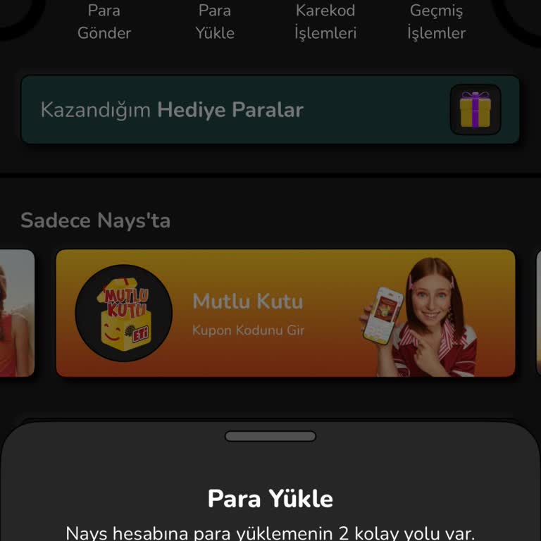 Nays'a Banka Kartı İle Yükleme Yapamıyorum