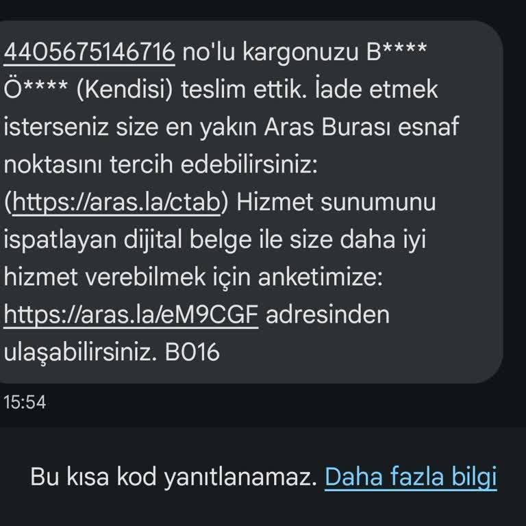 Aras Kargo Teslim Edildi Denilip Teslim Edilmeyen Kargo