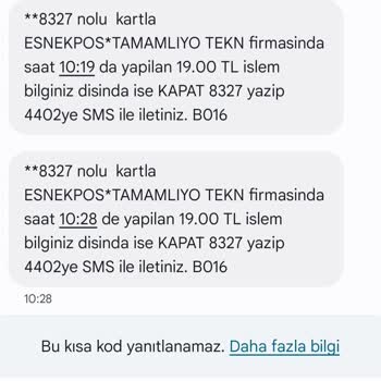 Esnek POS Bilgim Dışında İşlem