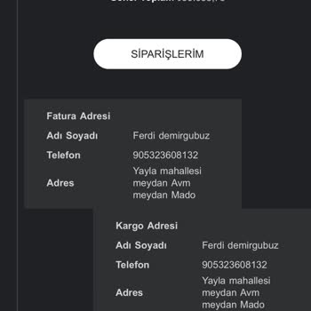 Sislon Ürün Siparişi Gelmedi Ücret İadesi Yapılmıyor