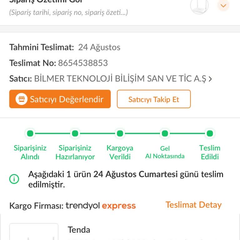 Trendyol Satıcısı Bilmer Teknoloji San Ve Tic Aş Kusurlu Ürün Gönderim