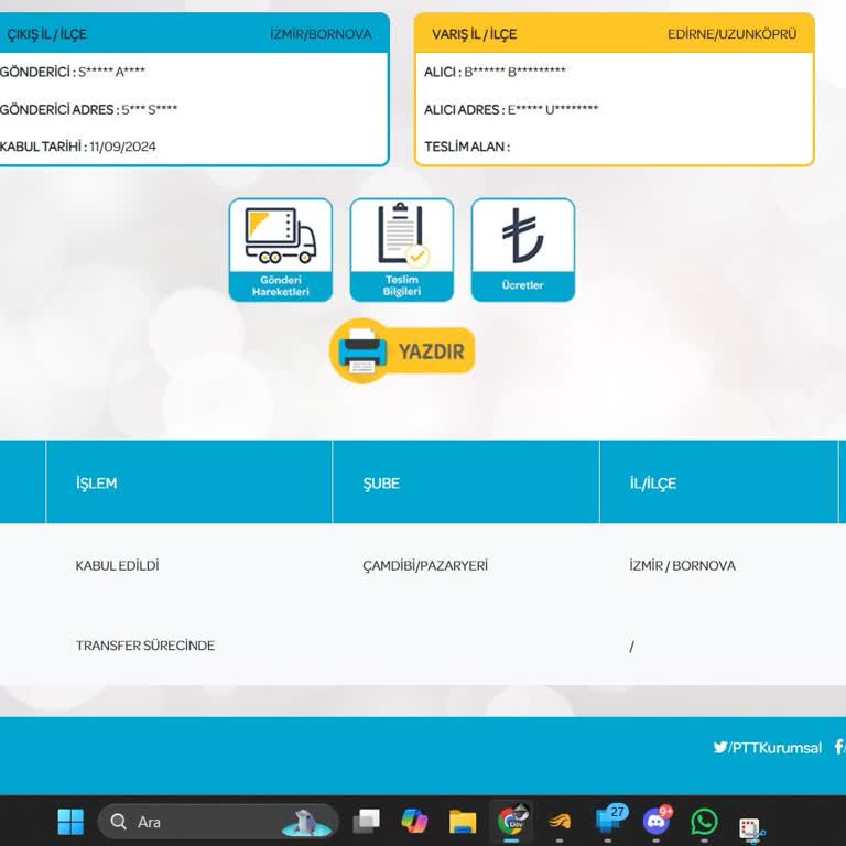 PTT Kargo Teslimat Gecikmesi Sorunu