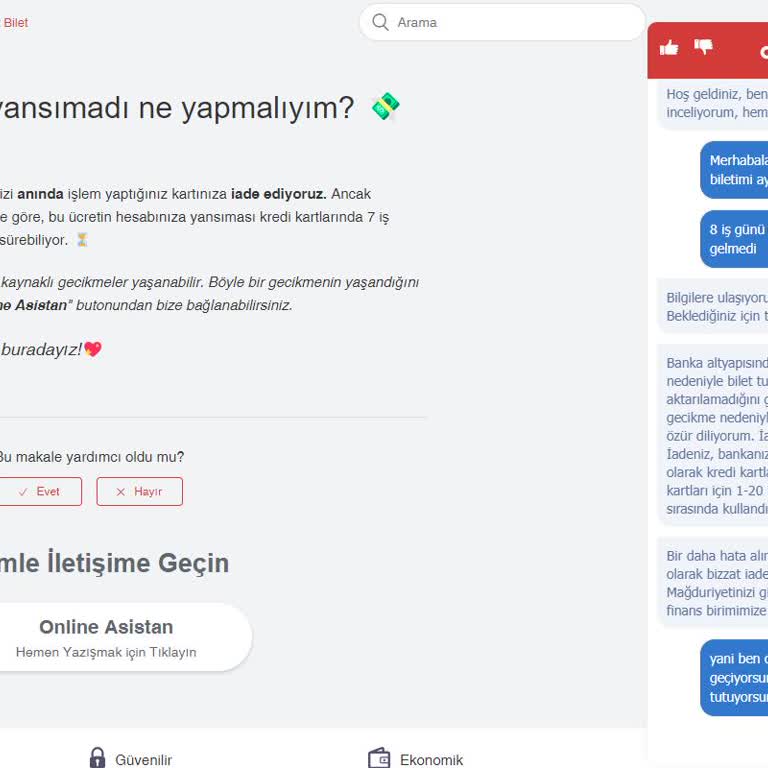 Obilet İade Yapmayan Firma
