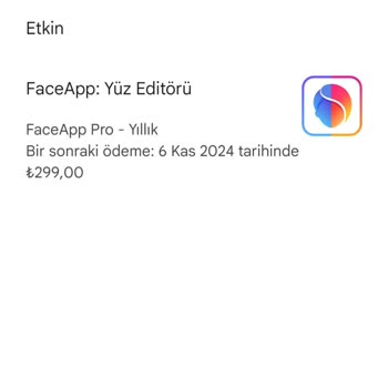 Faceapp Aboneliğim Olmasına Rağmen Yeni Abonelik İstiyor