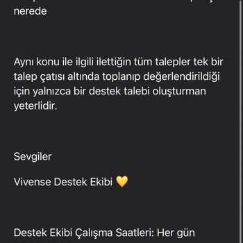 Vivense'nin İlgisizliği Nedeniyle Siparişin Teslim Süresini Bilmiyoruz