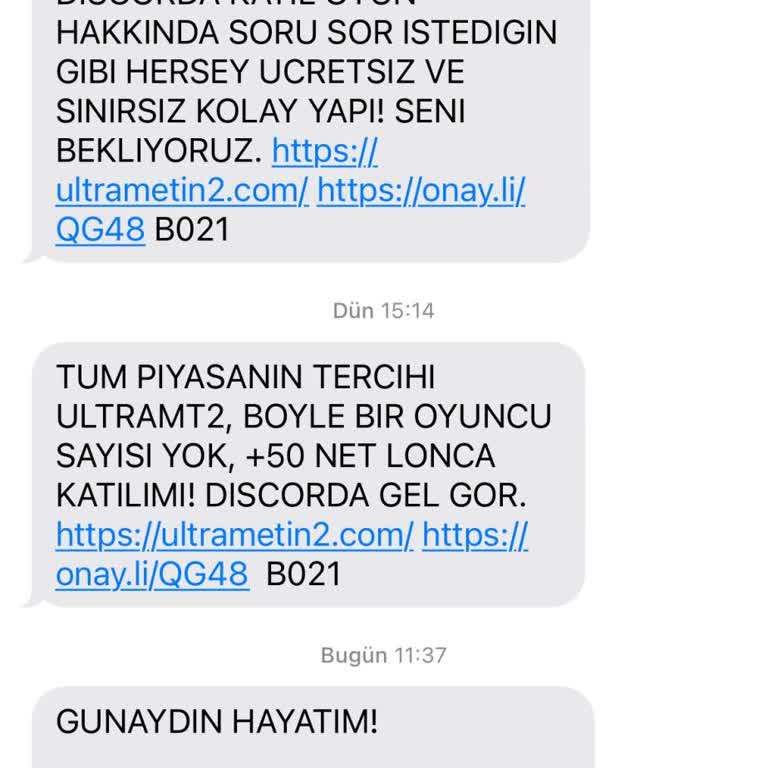 Parfüm Konağım Sürekli Gelen SMS'lerden Kurtulmak İstiyorum