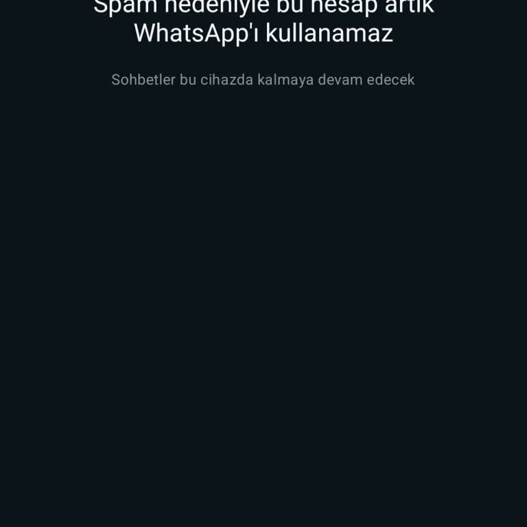 WhatsApp Hesabım Kapandı