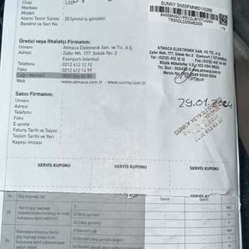 Sunny 55 İnç TV'nin Beklenmedik Ekran Arızası