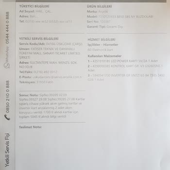 AYEDAŞ Elektrik Kesintisi Sonrası Buzdolabım Arızalandı, Mağduriyet Yaşıyorum