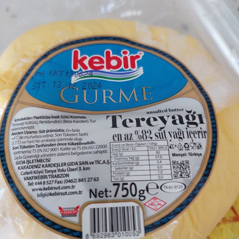 Kebir Süt ve Süt Ürünleri Kebir Gurme Tereyağ