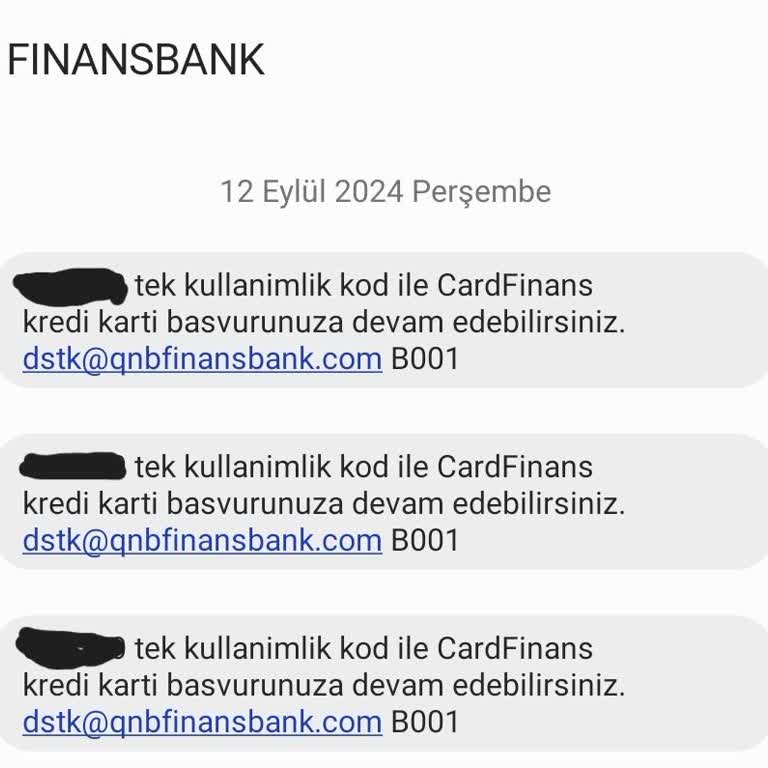 QNB Finansbank İzinsiz Kredi Kartı Onay Mesajı