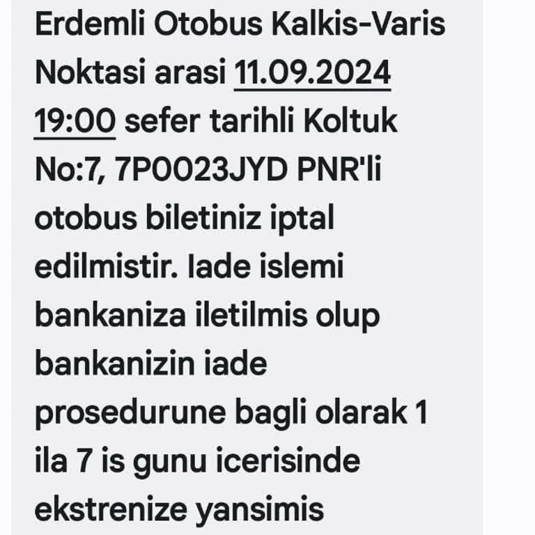 Obilet'ten Para İadesi