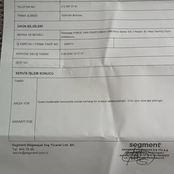 Rampage Force V995 Teknik Servis İlgisizliği