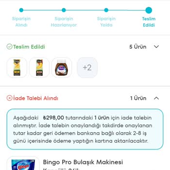 A101 Kapıda Uygulaması Eksik Ürün Gönderdi