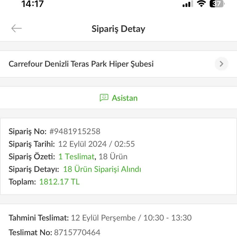 Carrefour Online Saati Geçen Hala Gelmeyen Sipariş