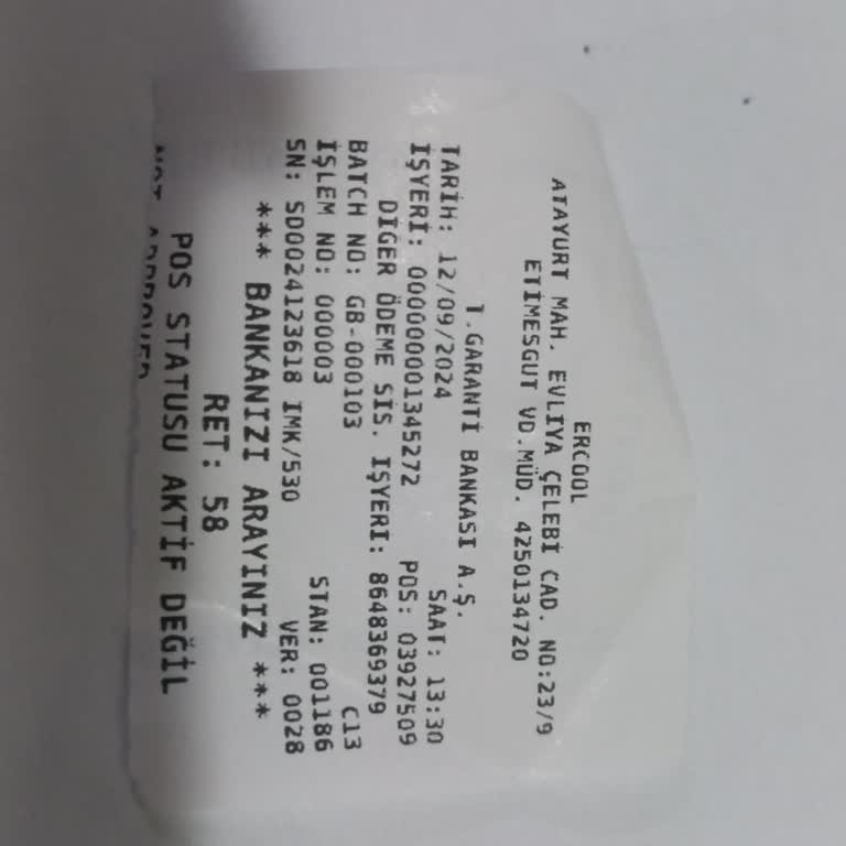 Garanti BBVA Garanti Kartları İle Pos Cihazımdan Satış Yapamıyorum