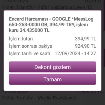 MessLog Paramı Geri İstiyorum