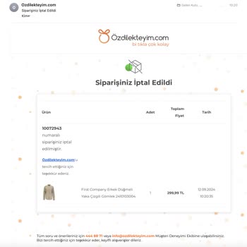 Ozdilekteyim.com Özdilek Keyfi Sipariş İptali