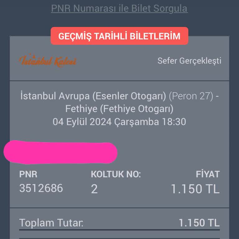 İstanbul Kalesi Seyahat Zorunlu Halden Dolayı Katılamadığım Yolculuk Ücret İade Talebi