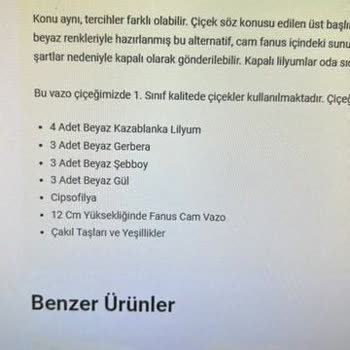 Çiçek Market Yanlış Ürün Teslimatı Ve İade Talebi