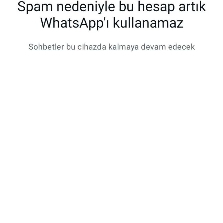 WhatsApp Hesabımı Spamladı