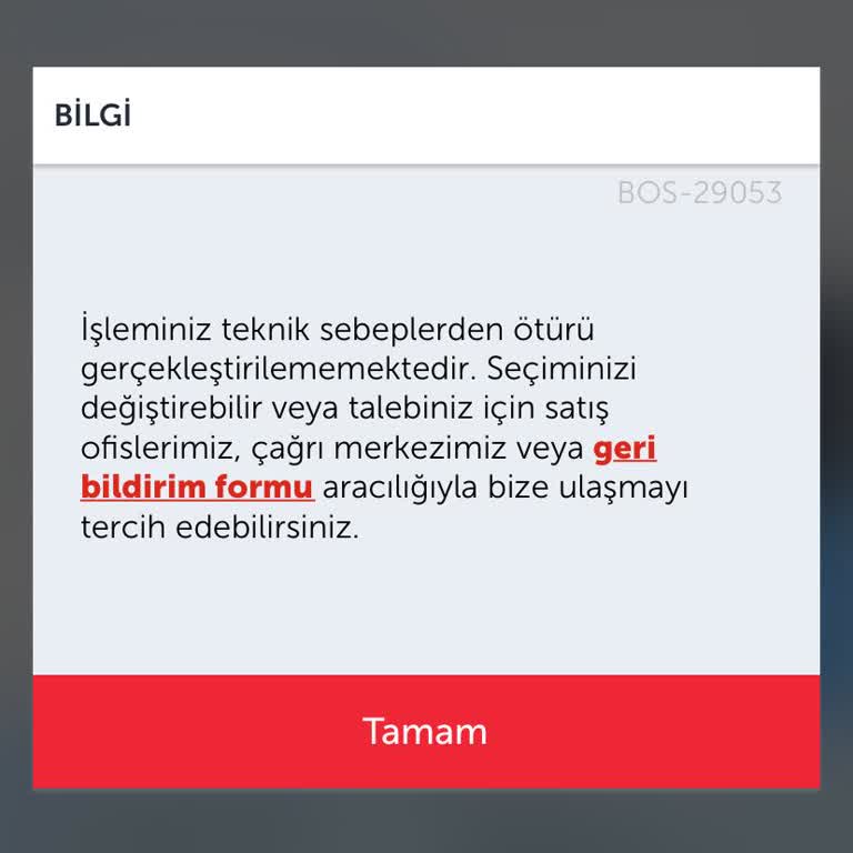 THY Bilet Değişimi, Teknik Arıza!