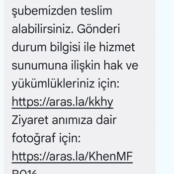 Aras Kargo Yanlış Bilgilerle Yanıltıyor