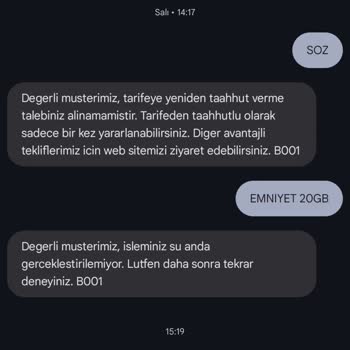 Türk Telekom Müşteri Memnuniyetsizliği Taahhüt Yenilenememesi