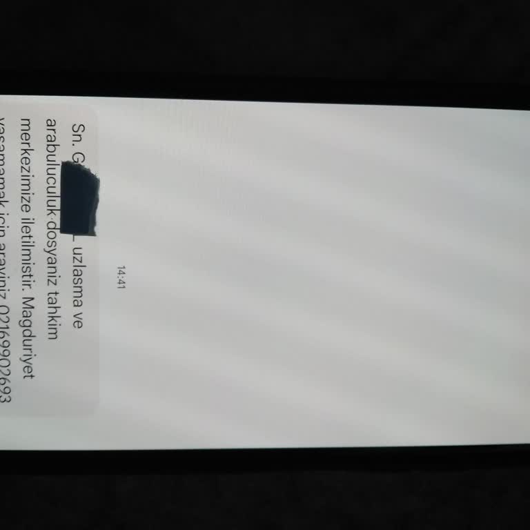 E. Uzlasma Numarasından Gelen SMS!