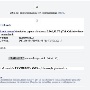 Bilvanis Kuruyemiş Siparişimi Teslim Etmiyor!