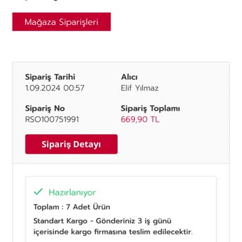 Rossmann Geciken İnternet Siparişi