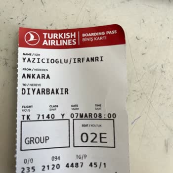 Problema con azafata de Turkish Airlines en vuelo Ankara-Diyarbakir