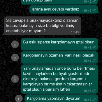 Papuc Konağı Yanlış Çekim Ve İade Talebine Rağmen Kargolama Sorunu