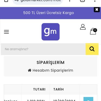Geldimarket Ne Para İadesi Yapıyor Ne De Ürün Gönderiyor