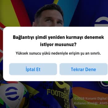eFootball E Futbol Hata Veriyor