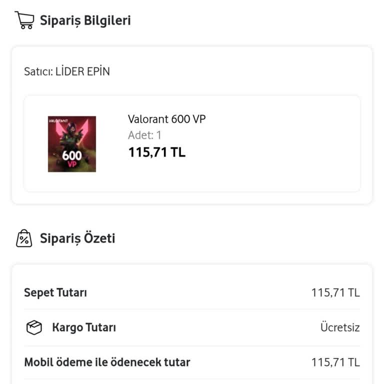Vodafone Yanımda Uygulamasında Üst Limit Hatası